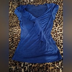 Dark blue short sleeve blouse